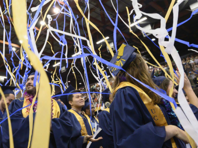 uc davis students at commencement